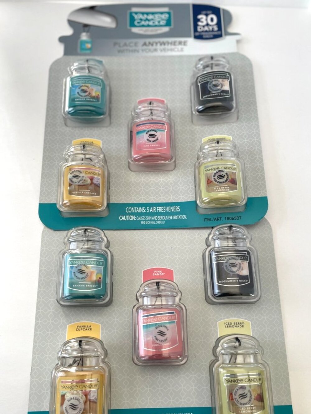 Lot of 2 Yankee Candle Car Jar 5 Pack Variety Air Fresheners Pink Sands